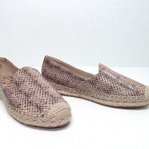 Sam Edelman Beige Snake Print Loafers